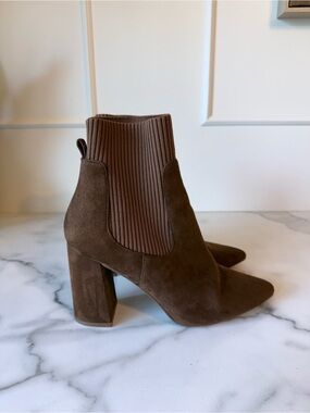 Steve Madden Revenge Boot Brown Suede Clean Girl Business Casual size 8.5